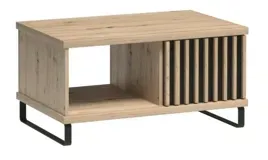 lawa-stolik-kawowy-90-cm-dab-artisan-lamele-czarne-nogi-cl8