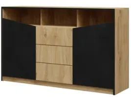 komoda-nowoczesna-3-szuflady-150-cm-dab-odwieczny-czarny-as3