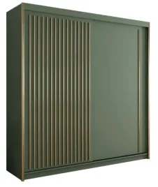 szafa-dwudrzwiowa-przesuwna-203-cm-zielona-zlote-lamele-pesto