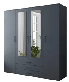 szafa-czterodrzwiowa-z-lustrami-3-szuflady-200-cm-niebieska-omega
