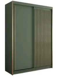 szafa-dwudrzwiowa-przesuwna-150-cm-zielona-zlote-lamele-pesto