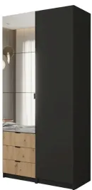 szafa-modulowa-z-lustrem-3-szuflady-100-cm-czarna-dab-wotan-jaxon