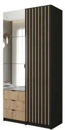 szafa-modulowa-z-lustrem-3-szuflady-100-cm-czarna-dab-wotan-jaxon