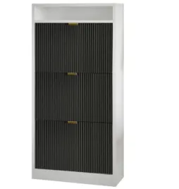 szafka-na-buty-60x125x24-cm-bialy-czarny-uchylne-drzwi-przedpokoj-ami-mdf