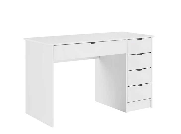 BIURKO BIAŁE Z SZUFLADAMI MAKS PRAWE LEWE CZARNE UCHWYTY 120X75X50