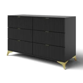 komoda-alex-1-ryflowana-z-nozkami-czarna-120cm-zloty-uchwyt