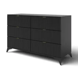 komoda-alex-1-ryflowana-z-nozkami-czarna-120cm-zloty-uchwyt