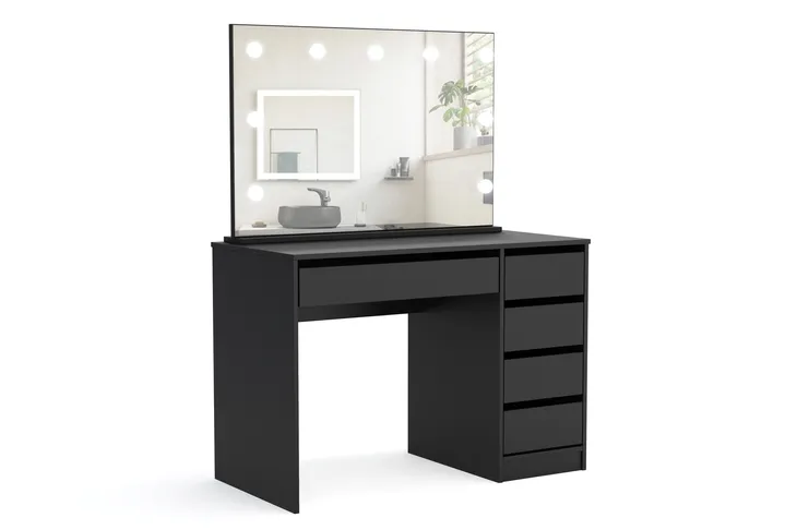 Toaletka Maks 120 cm czarna z lustrem