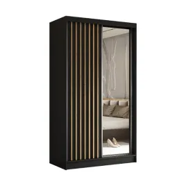 szafa-dwudrzwiowa-z-lamelami-lustro-120-cm-czarna-artisan-szuflady-lam120
