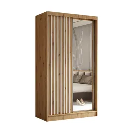 szafa-dwudrzwiowa-z-lamelami-lustro-120-cm-dab-artisan-z-szufladami-lam120