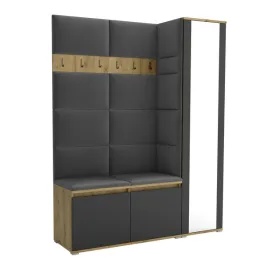 garderoba-do-przedpokoju-145-cm-lustro-dab-artisan-czarny-luton-vii