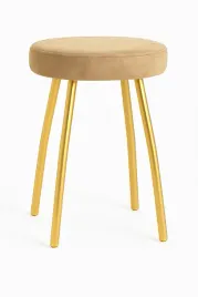 taboret-bezowy-tapicerowany-welur-zlote-nogi-beni