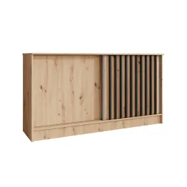 komoda-przesuwna-161-cm-dab-artisan-czarne-lamele-lam