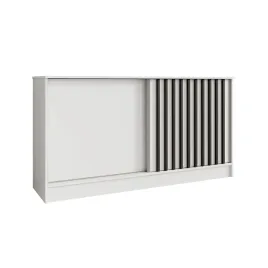 komoda-przesuwna-161-cm-biala-czarne-lamele-lam
