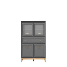 witryna-92-cm-szara-diamentowa-klasyczna-szklane-drzwi-drewniane-nogi-ta-5