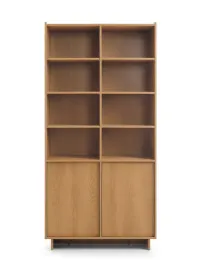 regal-98-cm-z-polkami-i-drzwiczkami-elegancki-wysoki-dab-karmel-yasumi