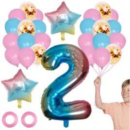 zestaw-balonow-2-urodziny-29szt-teczowe-jednorozec