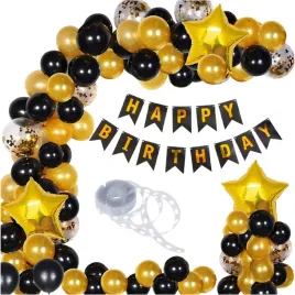 zestaw-urodzinowy-girlanda-zloto-czarna-84-sztuki