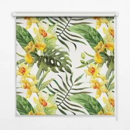 roleta-montaz-do-sufitu-sciany-zolty-kwiat-140x180