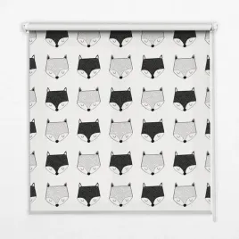 wolnowiszaca-roleta-scienna-rysowane-glowy-lisow