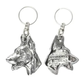 doberman-dobermann-i-posrebrzany-brelok-z-psem-ozdoba-torebki-zawieszk