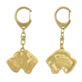 wyzel-niemiecki-szorstkowlosy-drahthaar-pozlocony-brelok-do-kluczy-z-pse