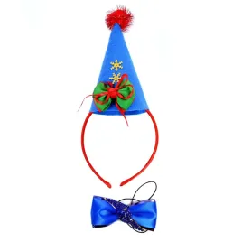 niebieska-czapka-swiateczna-opaska-sniezynka-elf-mikolaj