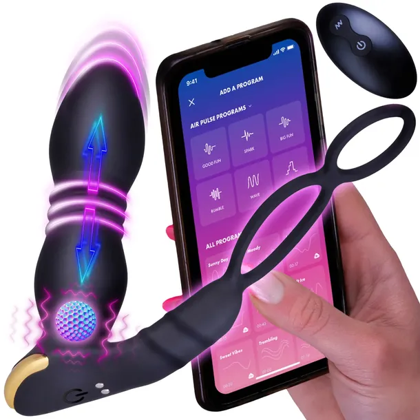 Masażer Prostaty Pilot I Aplikacja Na Smartfon Wielofunkcyjny Korek Analny