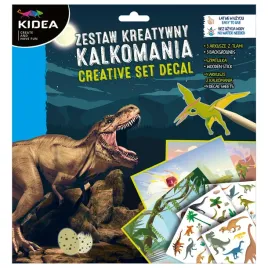 zestaw-kreatywny-kidea-kalkomania-dinozaury