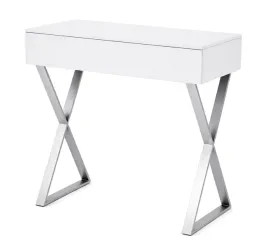 toaletka-biala-matowa-szuflada-srebrne-nozki-75cm