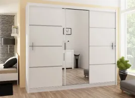 szafa-przesuwna-vista-250-trzydrzwiowa-lustro-polki-drazki-biala