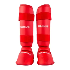 ochraniacz-golen-stopa-do-karate-fujimae-czerwone-rozmiar-s
