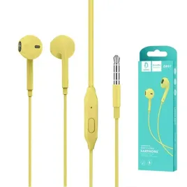 denmen-sluchawki-przewodowe-douszne-jack-35-mm-zolty-dr01y