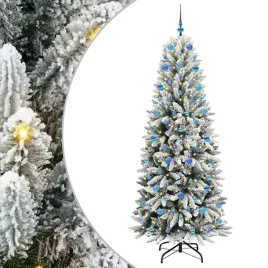 sztuczna-choinka-bialy-210-cm-pvc-plastik-stal-i-pe