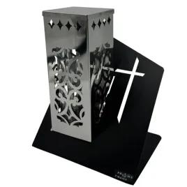 znicz-metalowy-paris-d-ornament-krzyz-tuba-srebrna-na-wklad-lm21