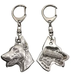 doberman-dobermann-i-posrebrzany-brelok-do-kluczy-z-psem-w-pudelku-preze