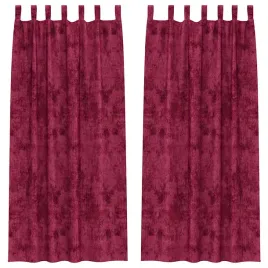zaslony-z-weluru-2-szt-czerwone-wino-260-x-140-cm-aksamit