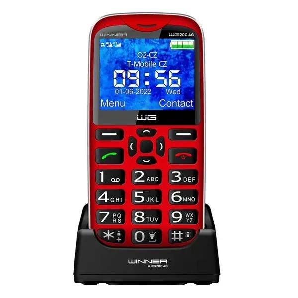 telefon-winner-group-wg20c-4g-czerwony-stan-nowy