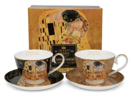 ekskluzywny-komplet-porcelany-filizanek-gustav-klimt-pocalunek-spodki