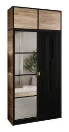 szafa-lumi-105-2d-dab-c-czarny-ryfl-z-lustrem-eden-uchwyt-zl-z-nadst