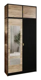 szafa-lumi-105-2d-dab-c-czarny-ryfl-z-lustrem-dior-uchwyt-zl-z-nadst