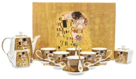 komplet-filizanek-15-el-kawa-herbata-gustav-klimt-braz-zestaw-lyzeczki
