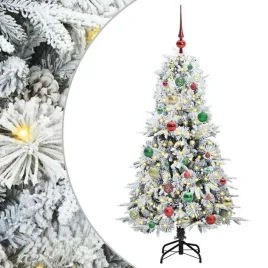 sztuczna-choinka-z-zawiasami-z-podstawa-bialy-150-cm-pe-i-pvc