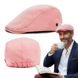kaszkiet-meski-bawelniany-na-lato-czapka-w-paseczki-czerwony-pako-jeans
