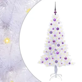 sztuczna-choinka-z-150-diodami-led-bialy-150-cm-pvc-i-stal