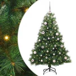 sztuczna-choinka-z-150-diodami-led-zielony-150-cm-pe-i-pvc