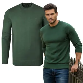 sweter-meski-klasyczny-jednokolorowy-gladki-basic-zielony-l-pako-jeans
