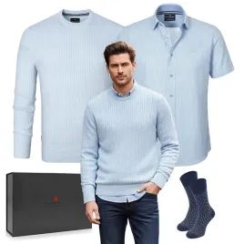 elegancki-zestaw-prezentowy-dla-mezczyzny-koszula-i-sweter-pako-jeans-xl