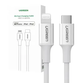kabel-lightning-do-usb-c-ugreen-3a-us171-1-5m-bialy