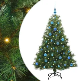 sztuczna-choinka-z-150-diodami-led-zielony-150-cm-pe-i-pvc